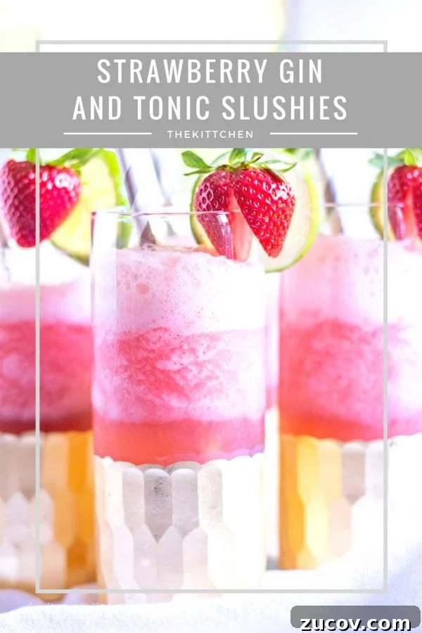 Strawberry Gin and Tonic Slushy | An easy recipe for gin and tonic slushies Strawberry Gin and Tonic Slushy | An easy recipe for gin and tonic slushies
