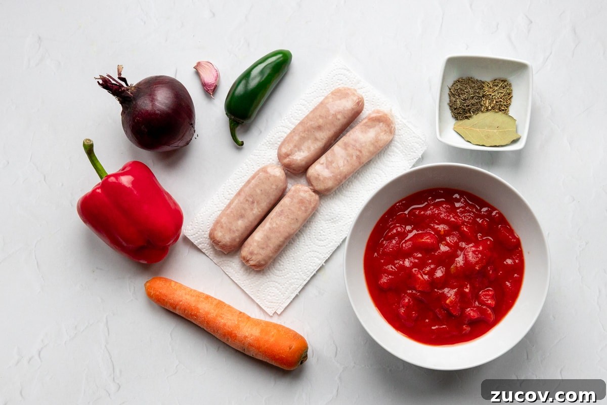 Tomato Sausage Soup for Quick Midweek Dinners 3 Ingredients for tomato and sausage soup