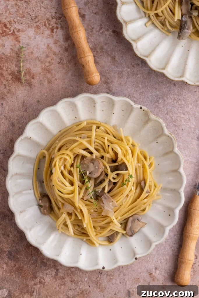 20-Minute Mushroom Marsala Pasta Recipe (Vegetarian) 2 Plate of Mushroom Marsala Pasta