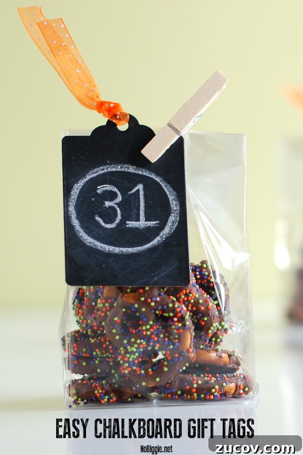 easy chalkboard gift tag | NoBiggie.net
