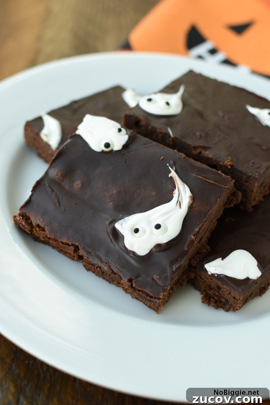 sheet pan ghost brownies | NoBiggie.net