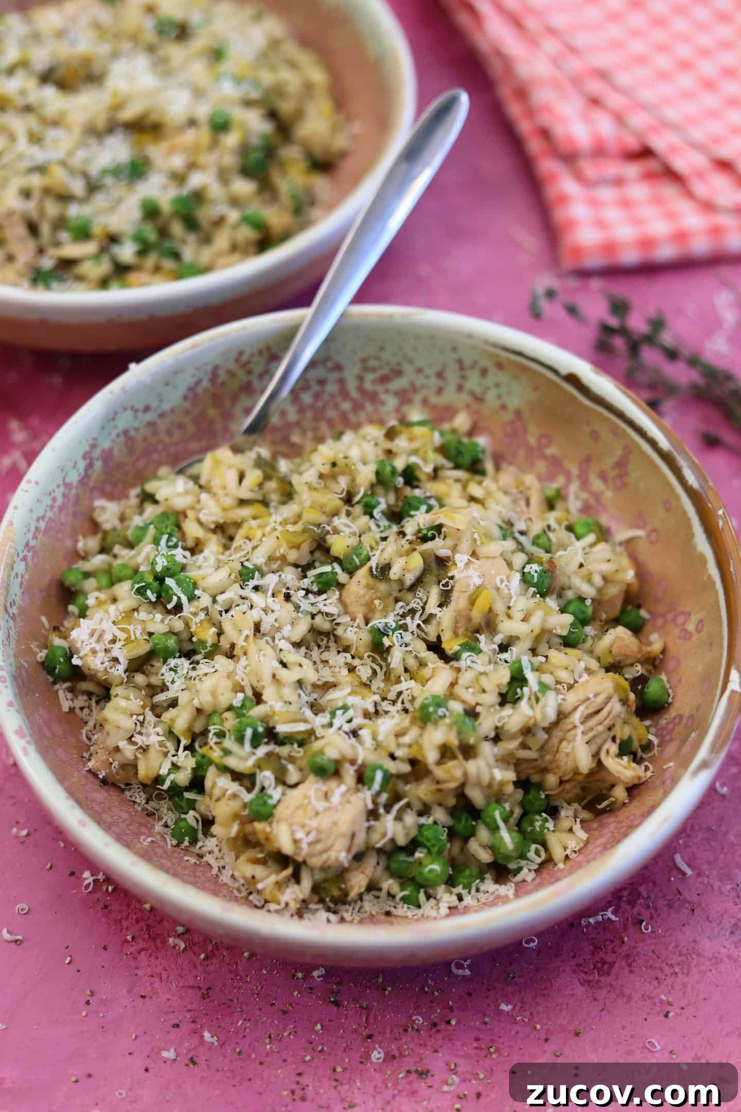 chicken and leek risotto