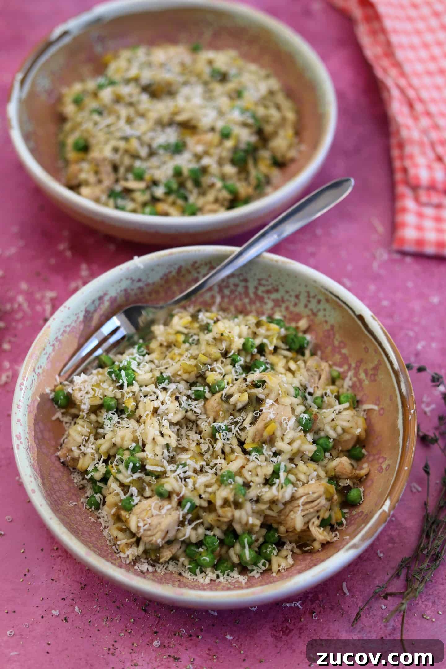 chicken and leek risotto