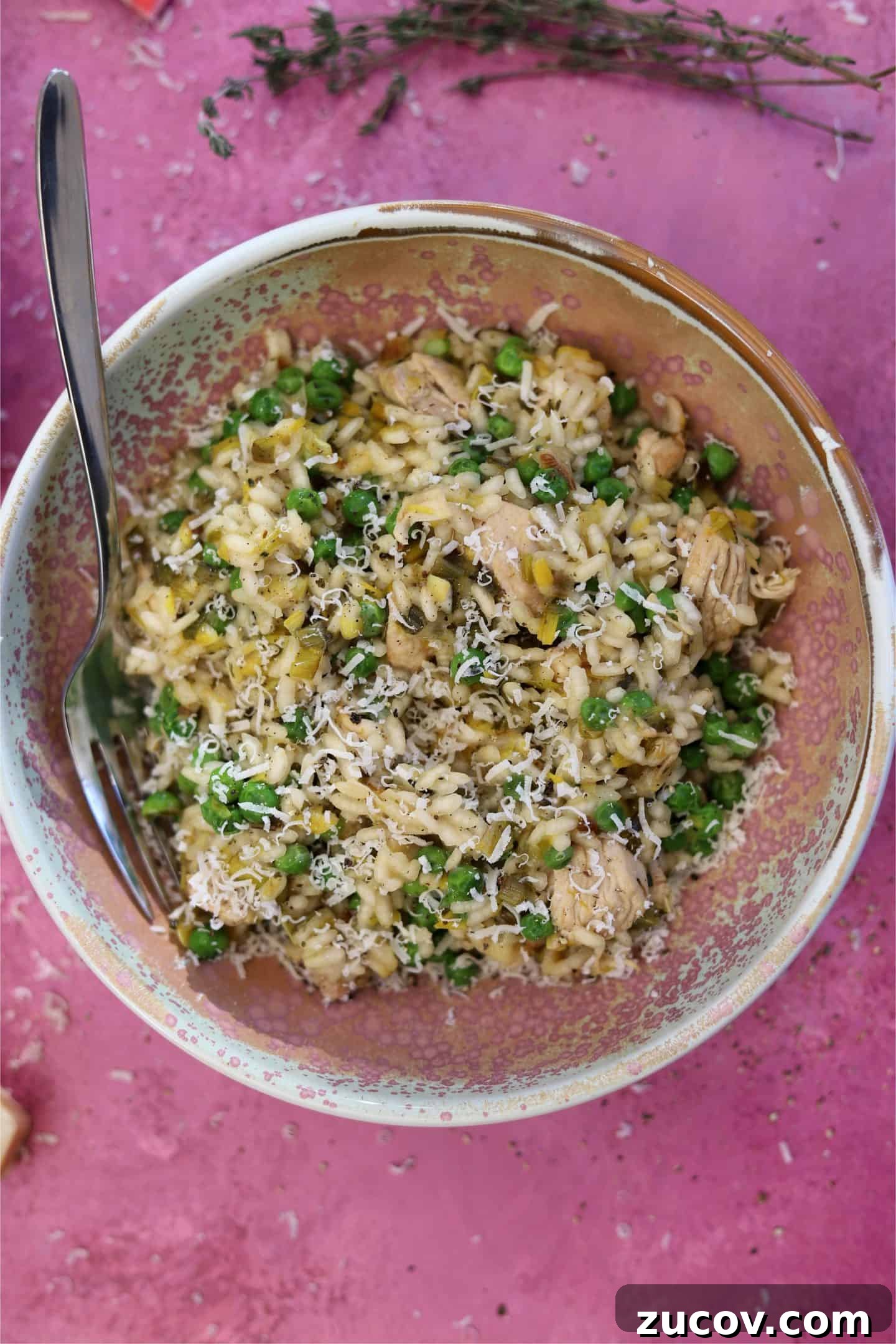 chicken and leek risotto
