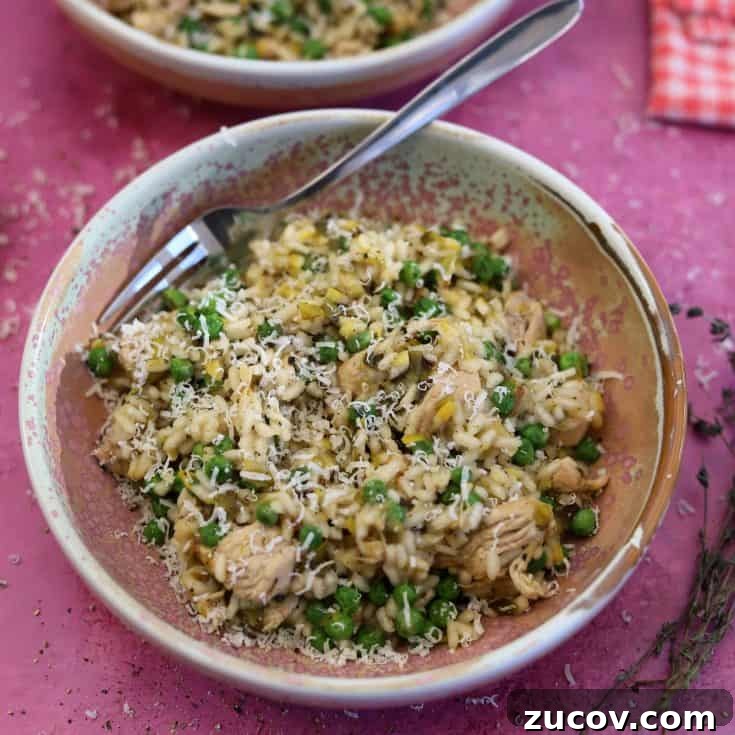chicken and leek risotto