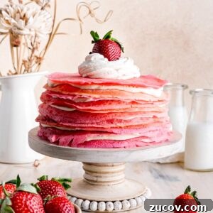 Strawberry & Cream Layered Crepe Cake Recipe 11 img 3006 10