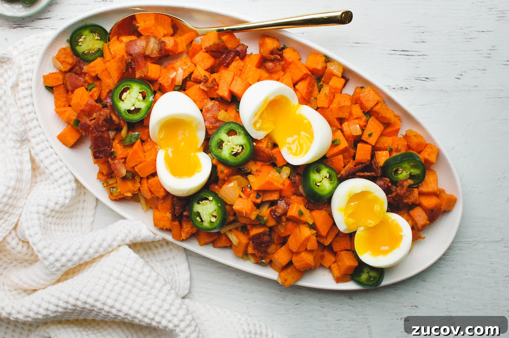 Sweet Potato, Jalapeño & Bacon Breakfast Hash Recipe 2 Sweet Potato Jalapeno Bacon Breakfast Potatoes