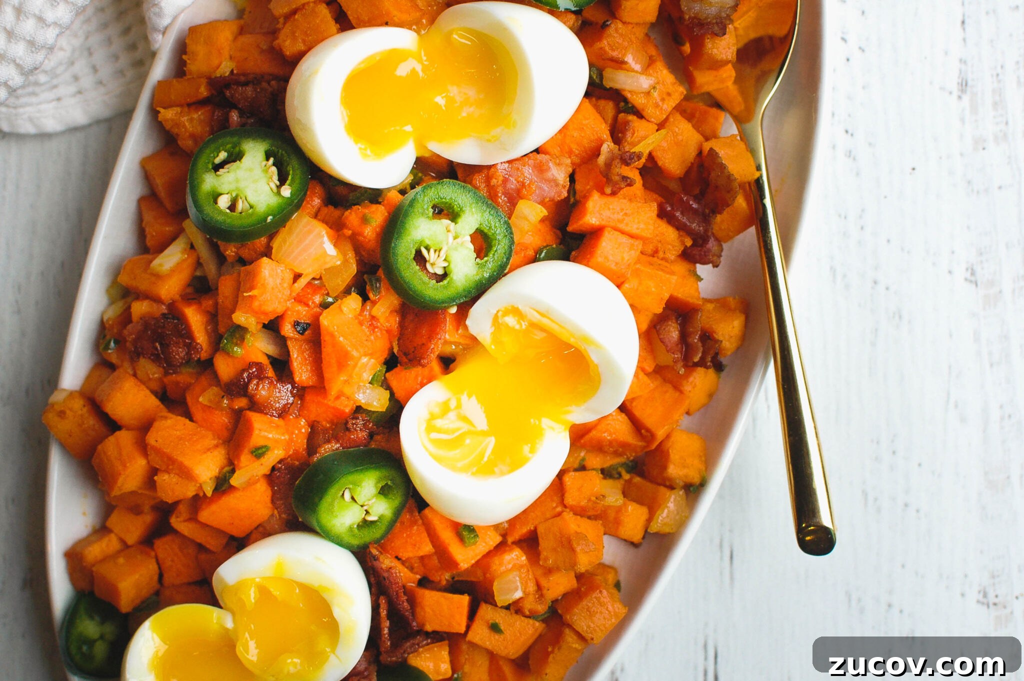 Sweet Potato, Jalapeño & Bacon Breakfast Hash Recipe 4 Sweet Potato Jalapeno Bacon Breakfast Potatoes