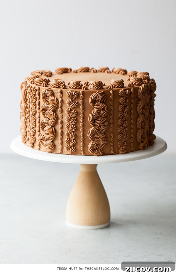 Chocolate Toffee Crunch Cake - final slice
