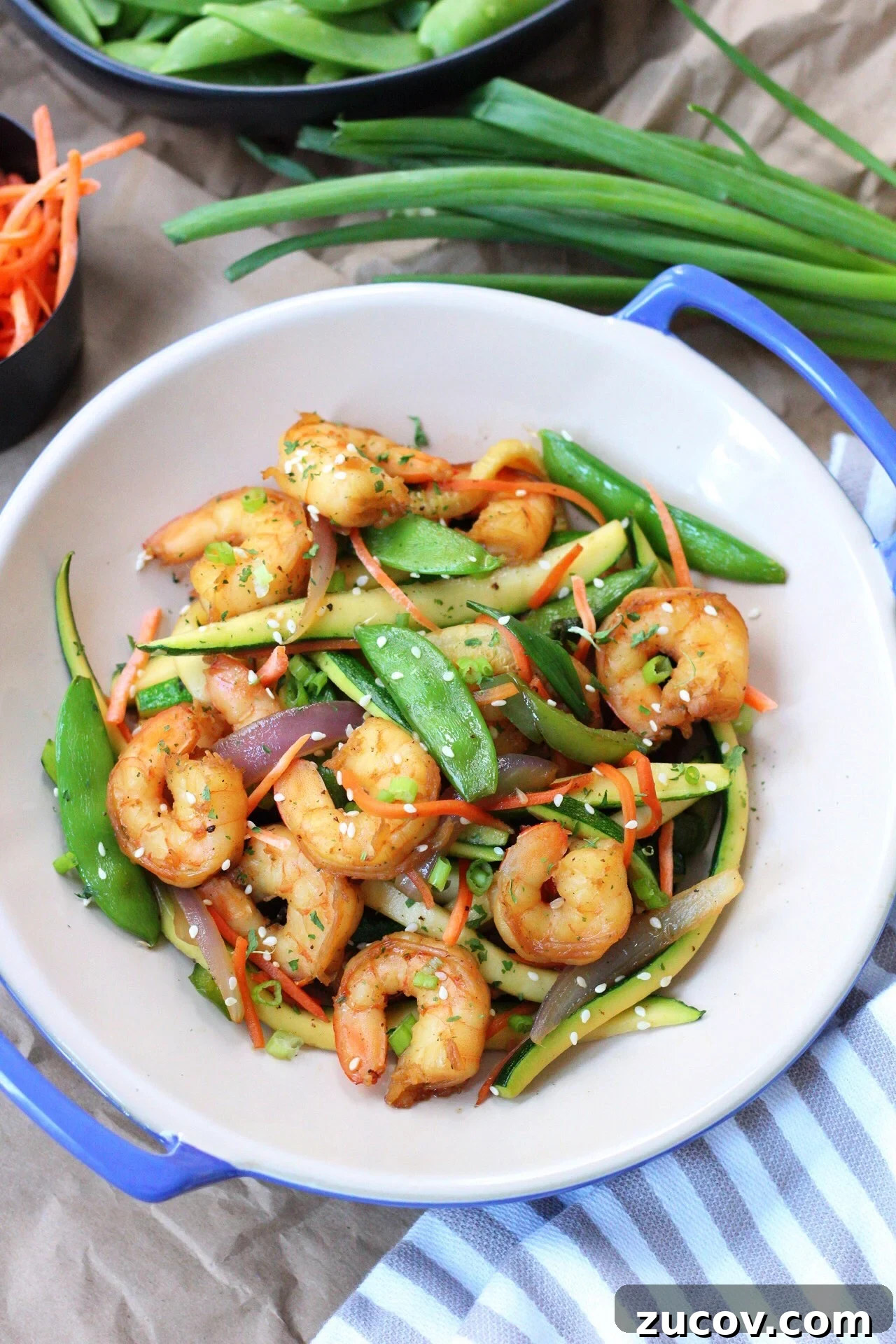 Paleo Shrimp Stir-Fry (Whole30 & Low Carb) + Gelatin Cooking Tips 3 paleo shrimp stir fry