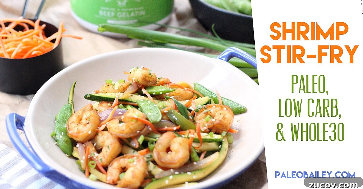 Paleo Shrimp Stir-Fry (Whole30 & Low Carb) + Gelatin Cooking Tips 6 paleo shrimp stir fry