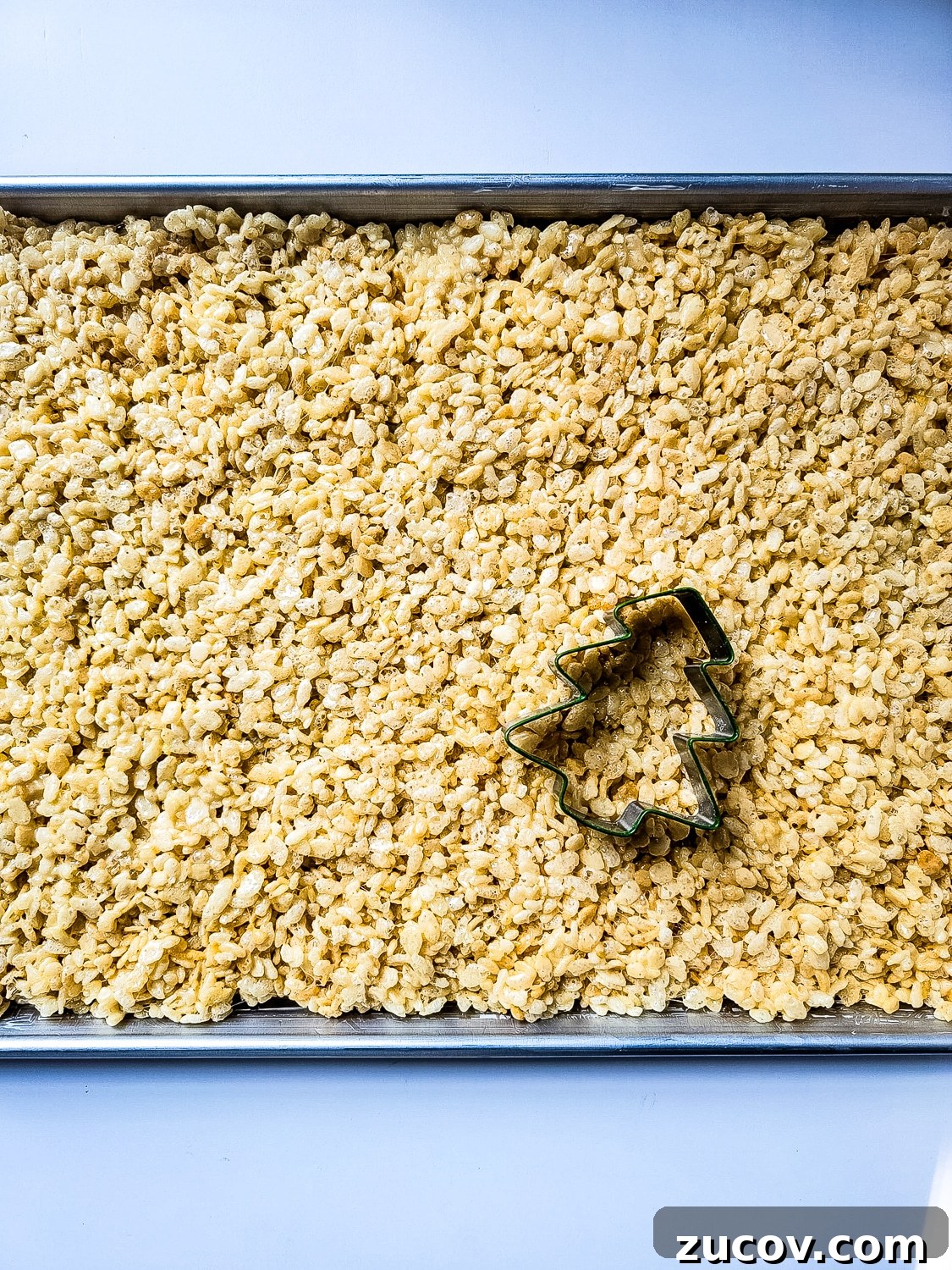 Rice Krispie Christmas Tree Treats: Festive Holiday Snack Craft 8 christmas tree cookie cutter on rice Krispy treats