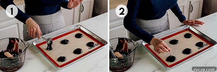 Chewy Flourless Chocolate Chip Cookies You’ll Love 3 step-by-step photos of making flourless chocolate cookies 1 and 2