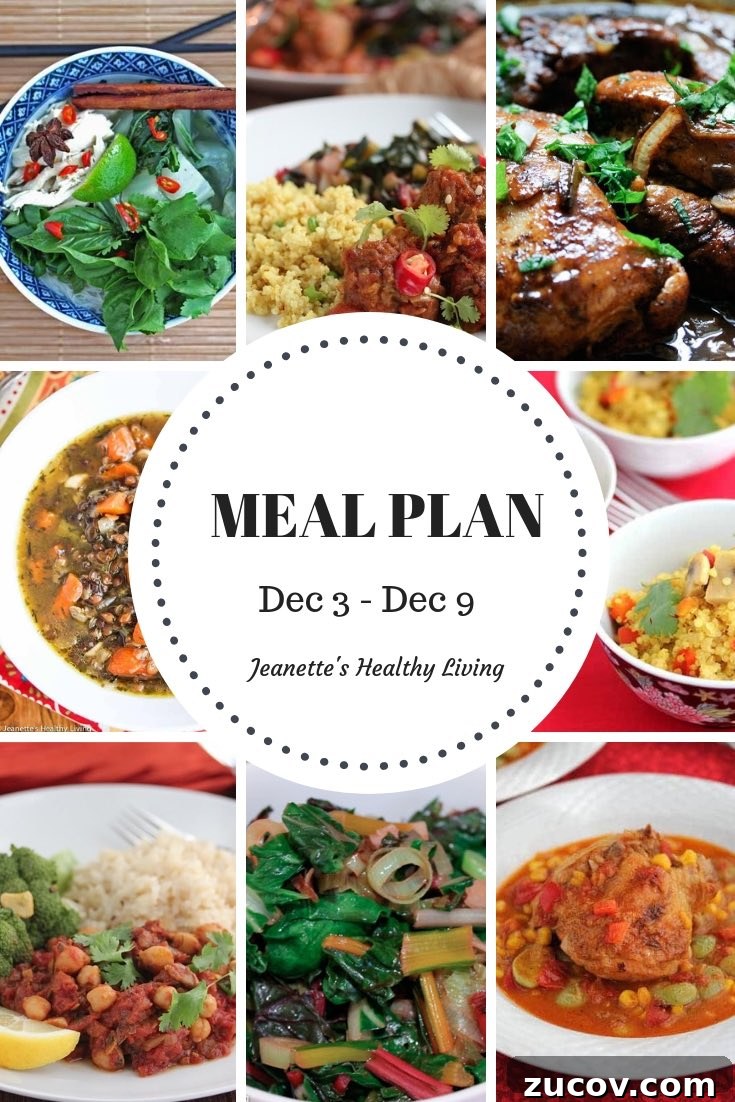Weekly Meal Plan: December 3–9 with Balanced Recipes and Tips 2 Weekly Meal Plan Dec 3 - Dec 9 - breakfast, lunch and dinner recipes and ideas to help get healthy meals on your family's table