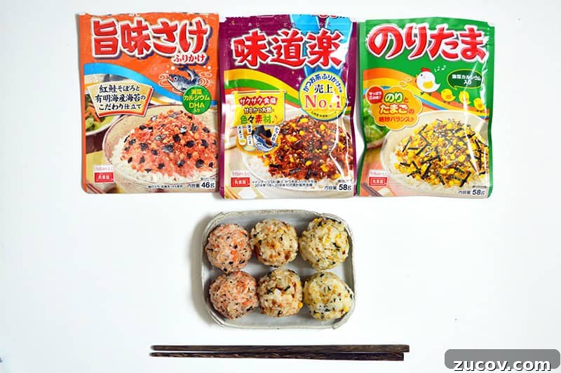 Furikake Onigiri: Flavorful Japanese Rice Balls Recipe 2 furikake rice balls