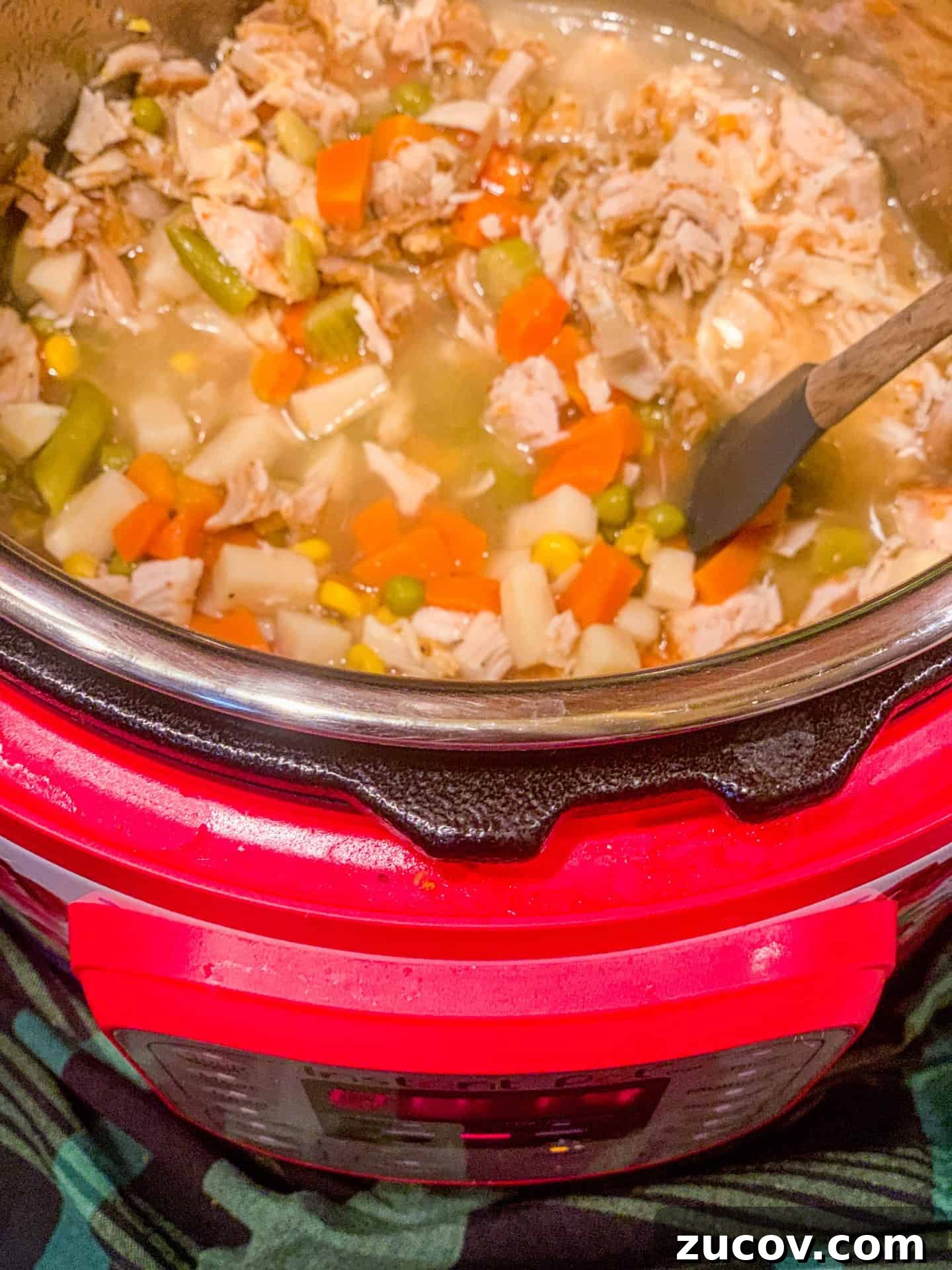 Southern Turkey Pot Pie with Buttermilk Biscuit Crust 4 Ingredients for Southern leftover turkey pot pie