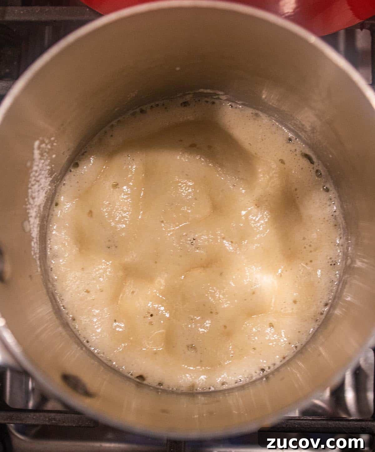 Slow-Cooker Creamy White Chicken Chili Recipe 8 A mix of butter and flour bubbling to start a roux.