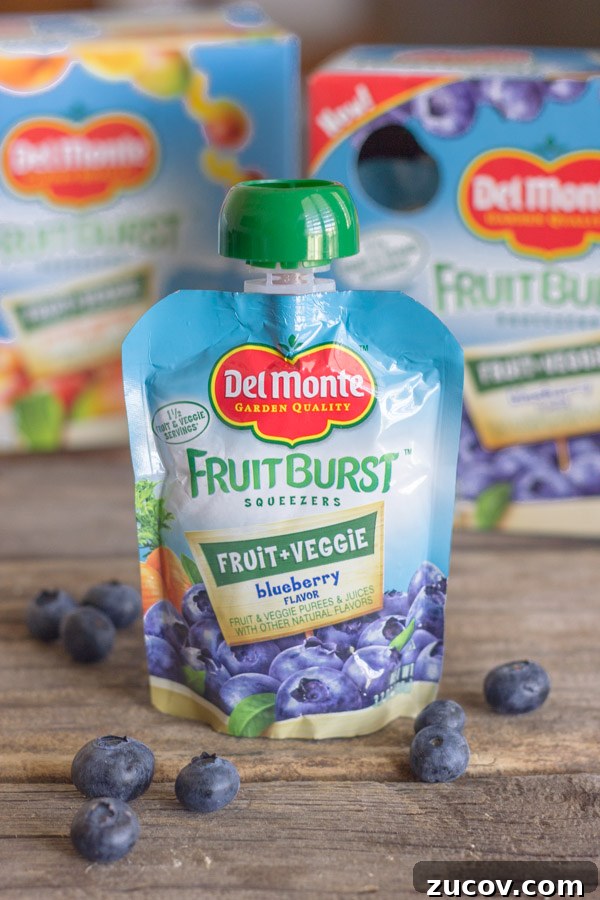 Del Monte Fruit Burst Squeezers - Blueberry Del Monte Fruit Burst Squeezers - Blueberry