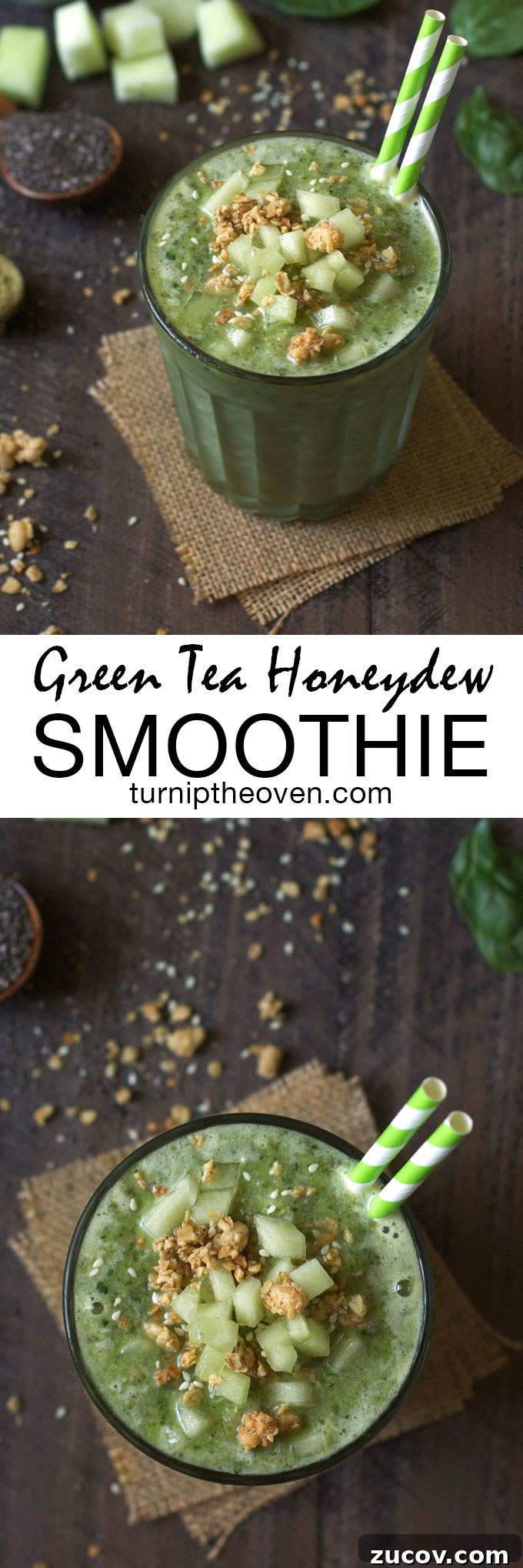 Honeydew Green Tea Smoothie Recipe for Refreshing Energy 6 This green tea honeydew smoothie is loaded with the healing powers and health benefits of matcha! Light, sweet, and refreshing, it makes the perfect gluten-free, vegan power breakfast.
