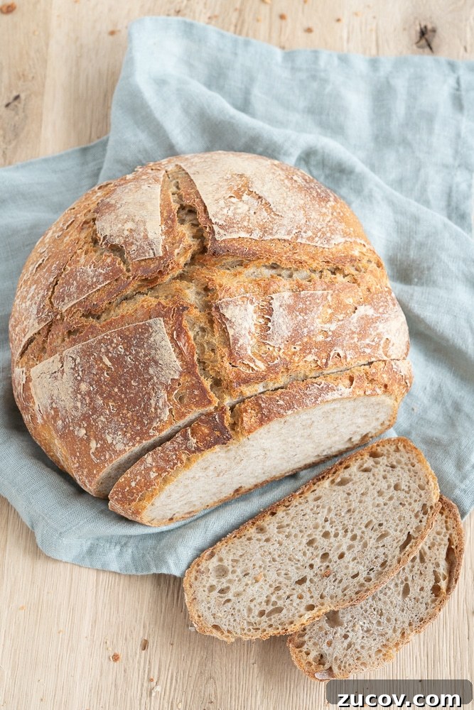 Rustic Sourdough Peasant Bread Recipe for Crispy Crust 4 peasant-bread-with-sourdough
