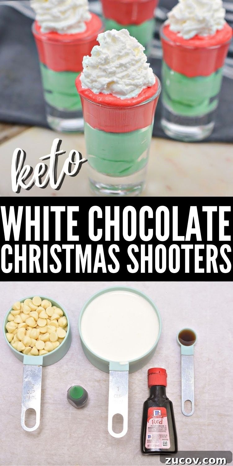 Keto White Chocolate Christmas Shooters Recipe for Holiday Parties 8 Keto White Chocolate Christmas Shooters