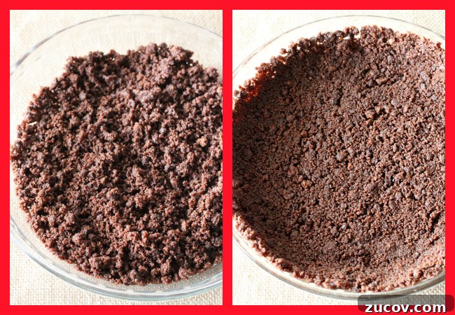 Dairy-Free Gluten-Free Chocolate Raspberry Mousse Pie Recipe 3 Chocolate Cookie Crumbs in pie plate