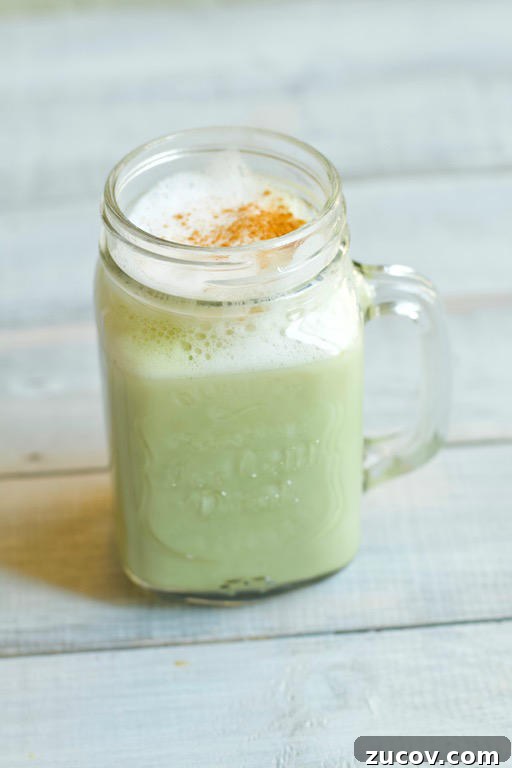Matcha Chai Latte: Creamy Spiced Green Tea Recipe 4 Glass mug of matcha chai latte