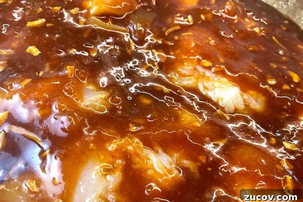 Apricot Chicken with 4 Ingredients — Tender, Sweet Dinner 6 apricot chicken, sauced and ready to bake