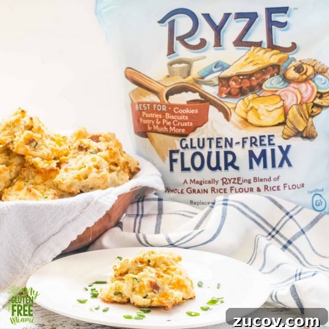Gluten-Free Bacon, Cheddar & Chive Drop Biscuits 4 Ryze Gluten Free Flour