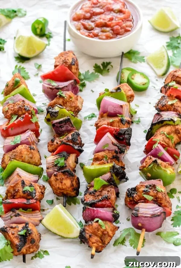 17 Summer Grilled Kebab Recipes for Backyard Cookouts 10 Fajita Chicken Kebabs
