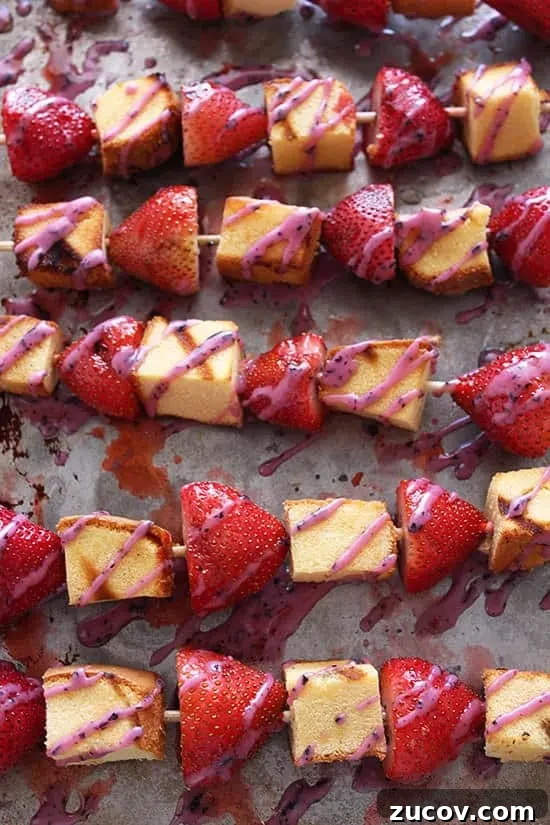17 Summer Grilled Kebab Recipes for Backyard Cookouts 19 Grilled Strawberry Shortcake Skewers with Blueberry Glaze
