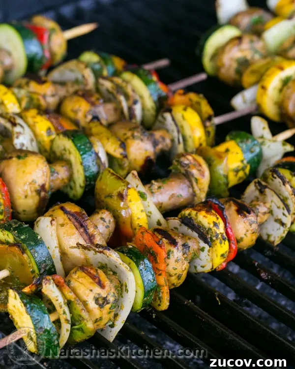 17 Summer Grilled Kebab Recipes for Backyard Cookouts 4 Grilled Moroccan Vegetable Skewers