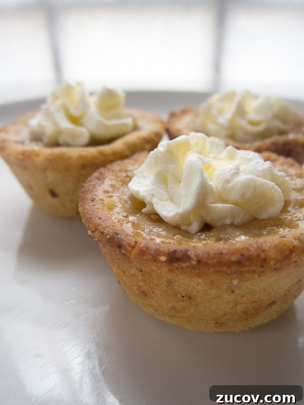 Mini Treacle Tarts Inspired by Harry Potter: Classic British Recipe 3 Mini treacle tarts closeup