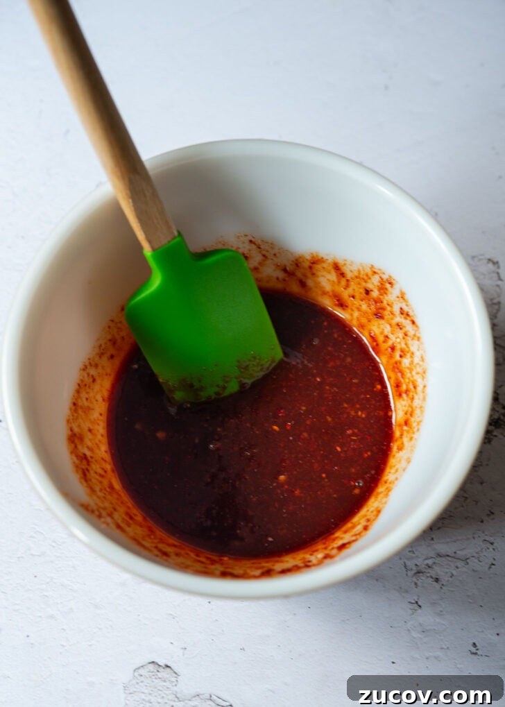 Spicy Korean Braised Potatoes (Maeun Gamja Jorim) 7 Spicy sauce for Korean potato side dish.
