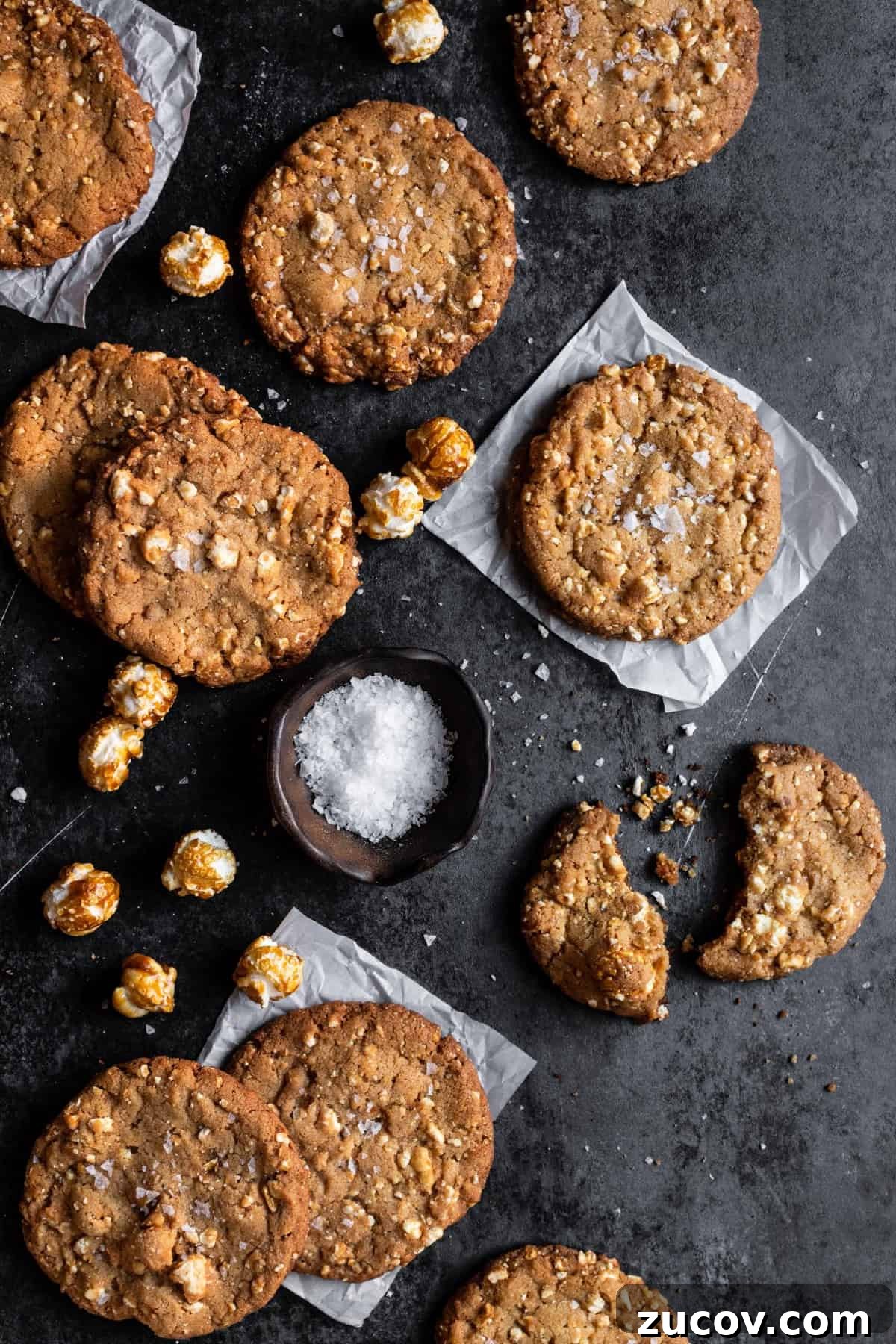Salted Caramel Popcorn Cookies Recipe for Movie Night 3 Caramel popcorn cookies recipe