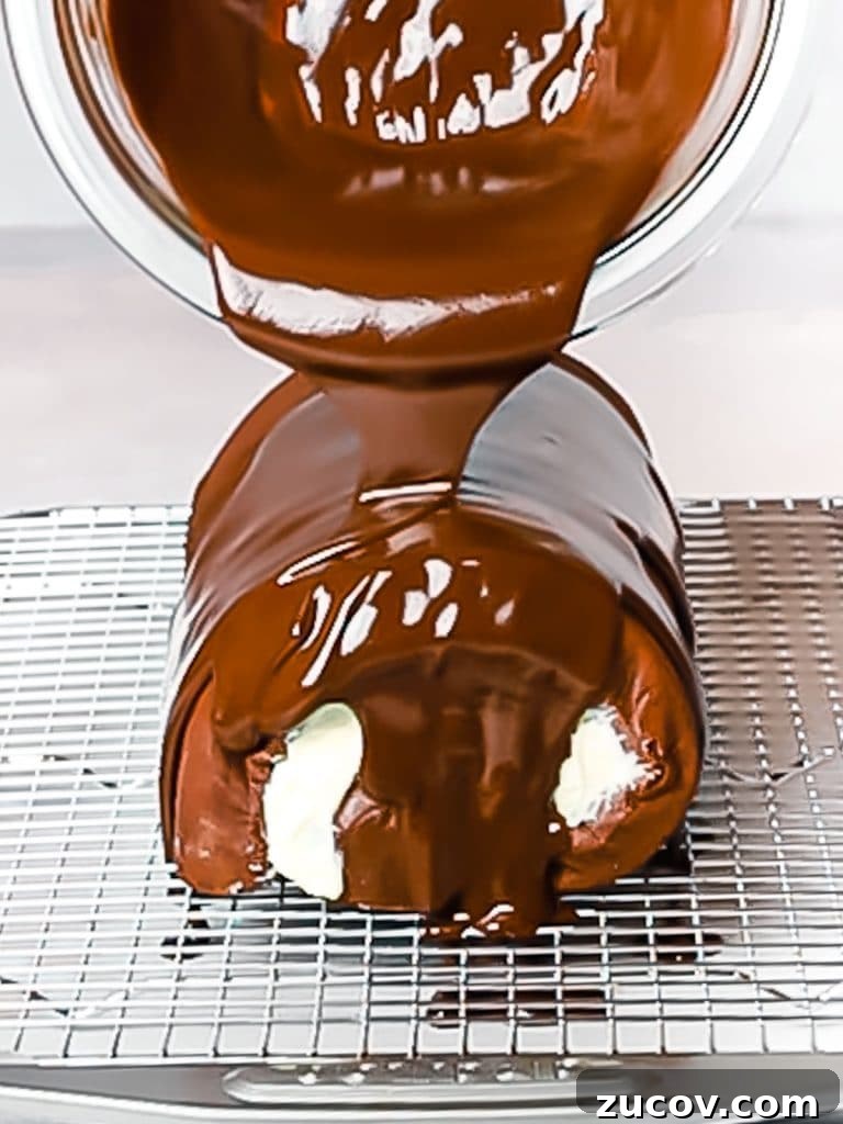 5-Minute Chocolate Ganache Recipe for Cakes, Glazes & Dips 5 chocolate ganache poured over a cake for glaze