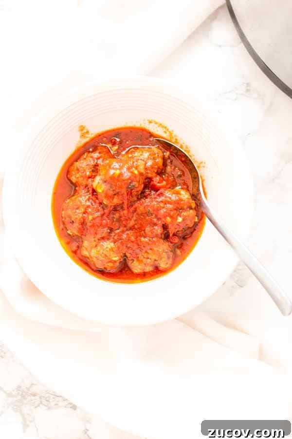 Instant Pot Meatballs in Rich Tomato Sauce 9 Instant Pot meatballs and sauce are great to make ahead, meal prep or to make for your pasta dish. It is super easy to make. No browning just put the meatballs in the Instant Pot and let it go.