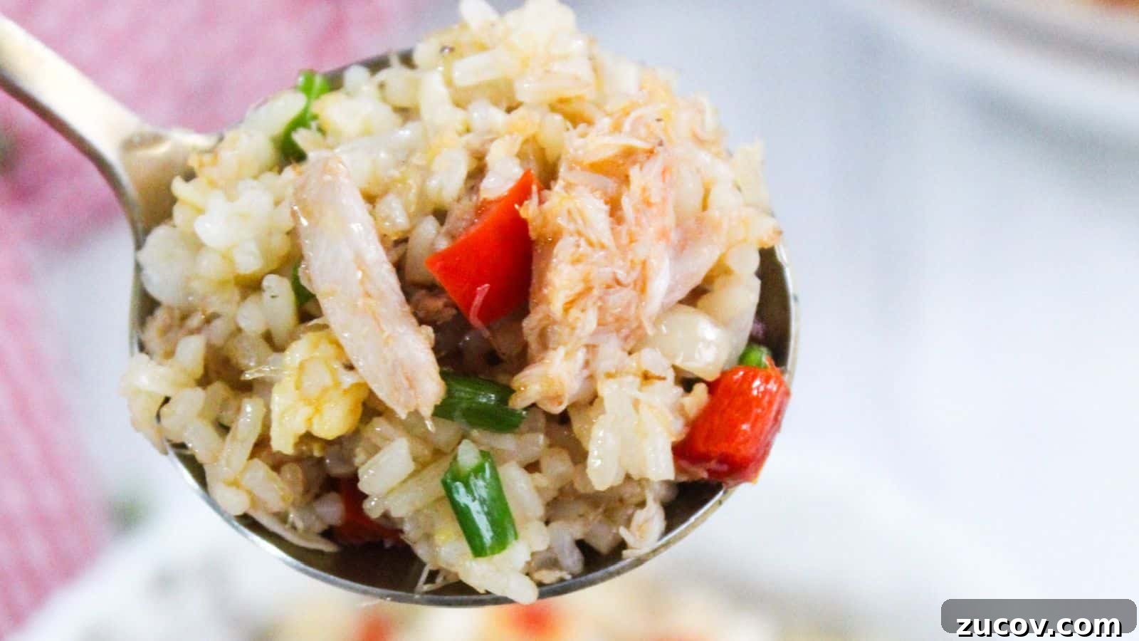17 Comforting Side Dishes That Steal the Show 17 A bowl of fried rice with vegetables and crab meat.