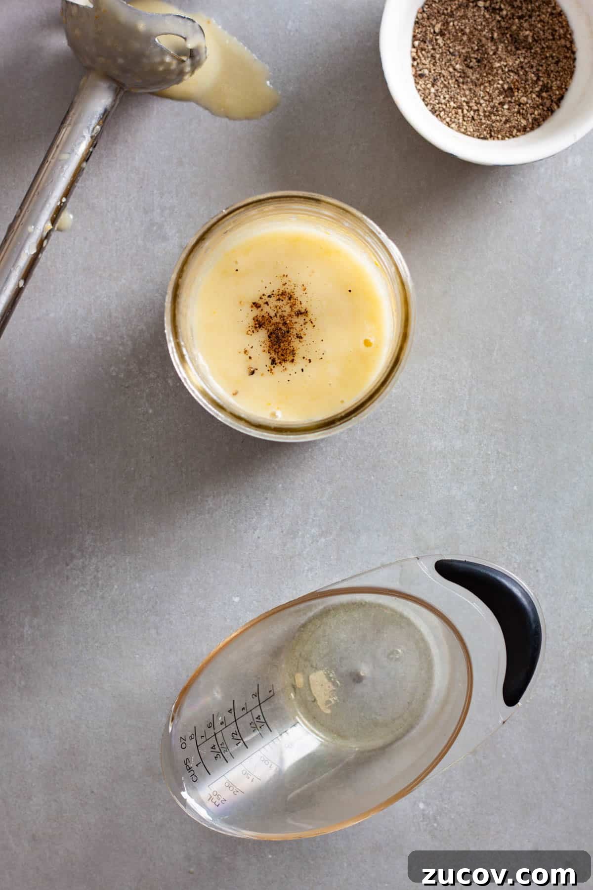 Preserved Lemon Vinaigrette Recipe for Bright, Tangy Salads 6 Oil added to a major jar of preserved lemon vinaigrette.