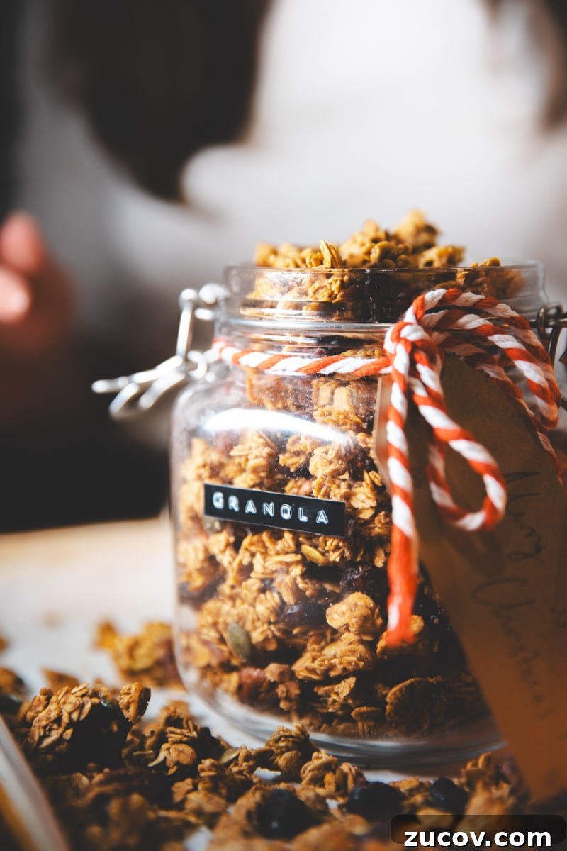 Holiday Spiced Granola: Festive Cranberry & Almond Recipe 3 Christmas Granola - Georgie Eats