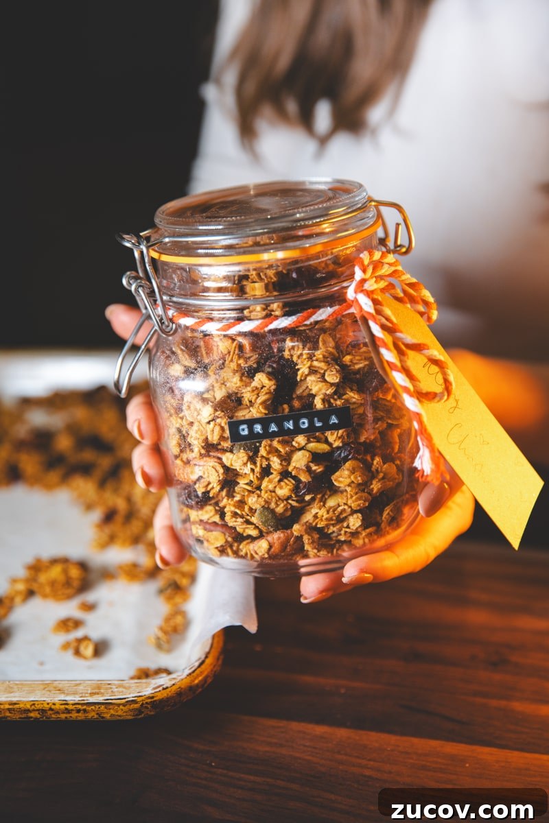 Holiday Spiced Granola: Festive Cranberry & Almond Recipe 4 Gifting the Christmas Granola - Georgie Eats