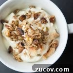 Paleo granola with pineapple