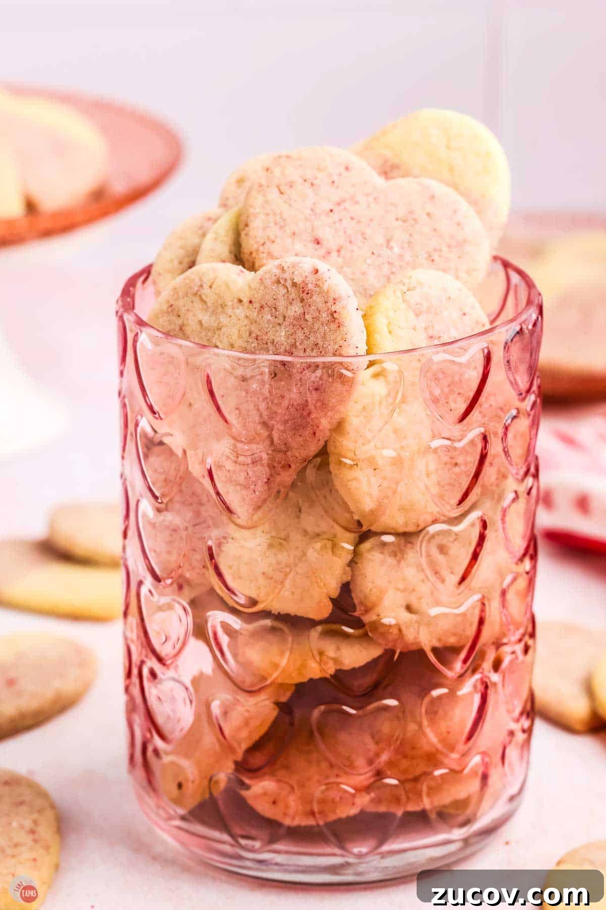 Valentine's Day Treat Box Ideas for Gifts and Party Favors 8 jar of raspberry cookies