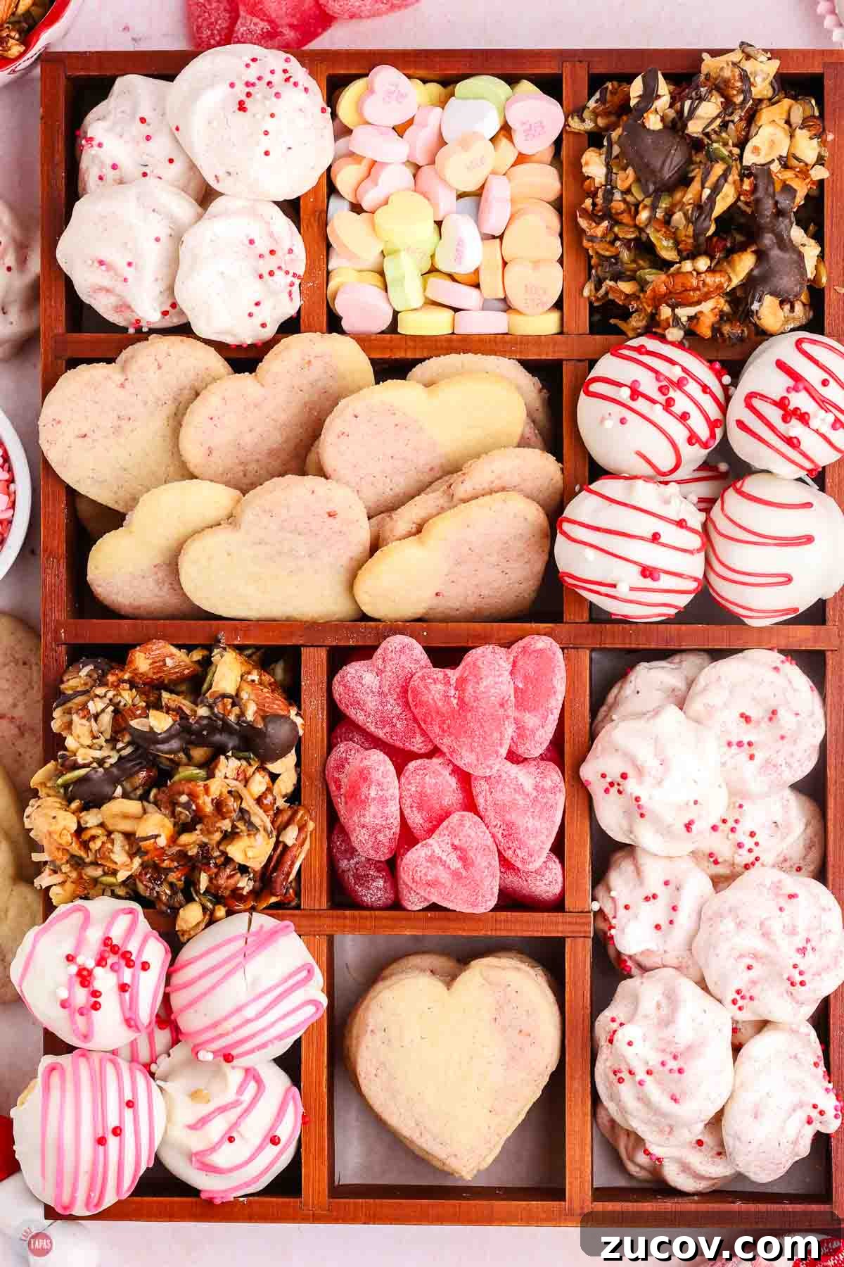 Valentine's Day Treat Box Ideas for Gifts and Party Favors 10 close up of Valentine's Day treat box.