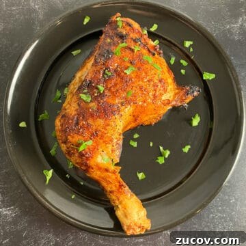 Keto Air Fryer Chicken Leg Quarters with Calories Per Serving 8 air fried chicken leg quarter calories