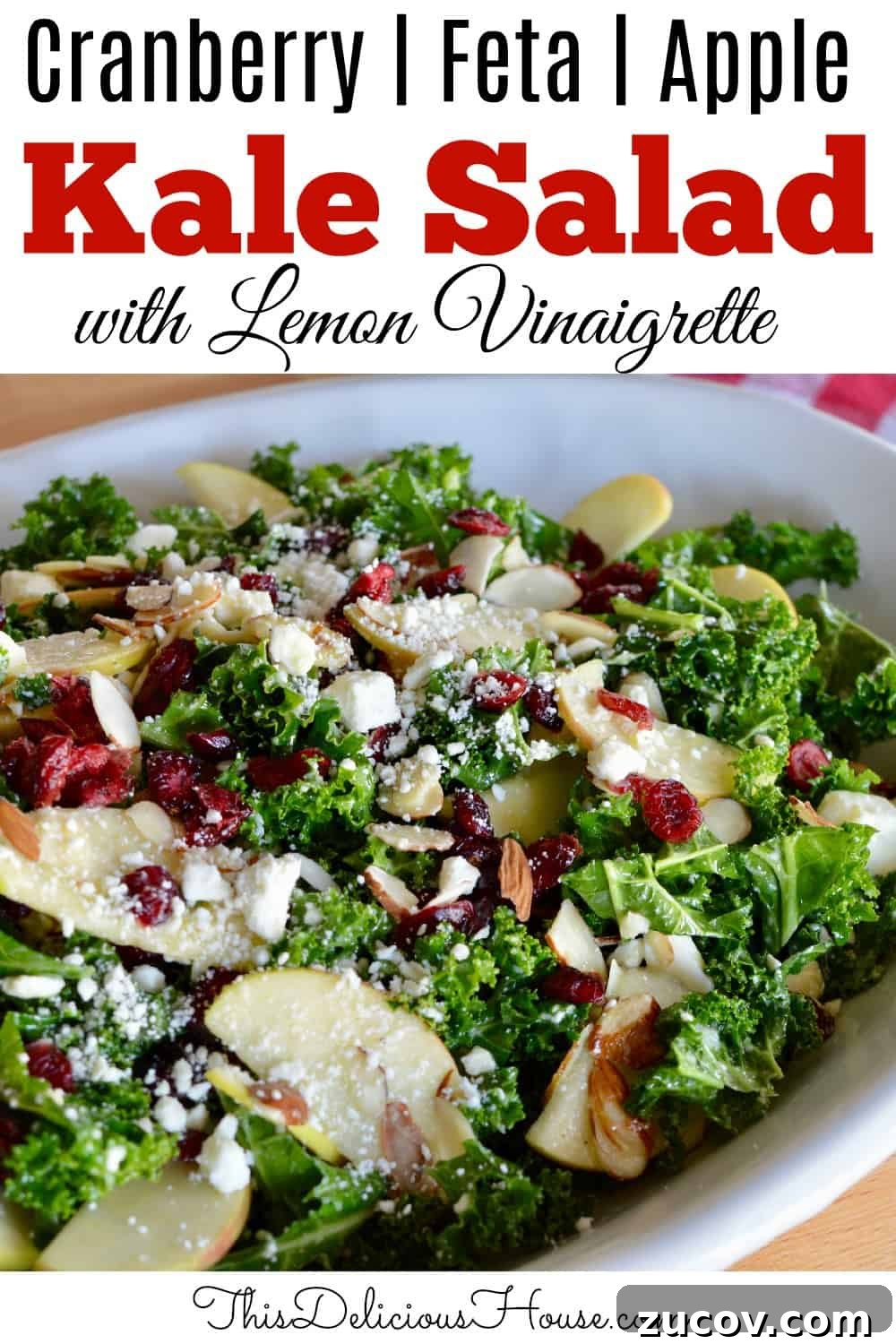 Kale, Cranberry & Feta Salad with Lemon Vinaigrette 8 Kale Cranberry Feta Salad