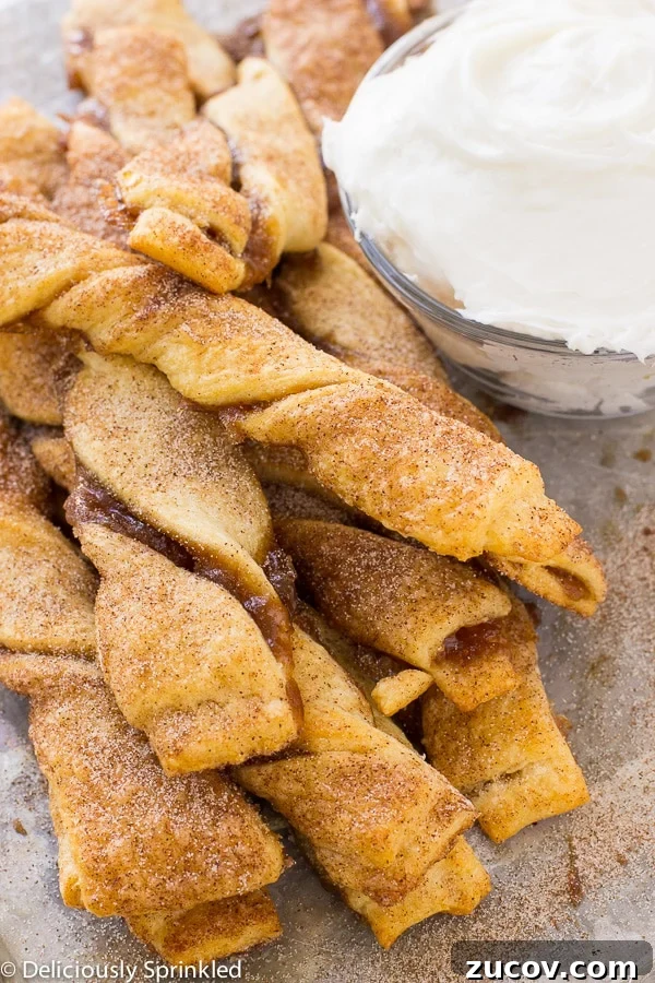Cinnamon Apple Pie Twists: Flaky Pastry Dessert Recipe 2 Apple Pie Cinnamon Twists