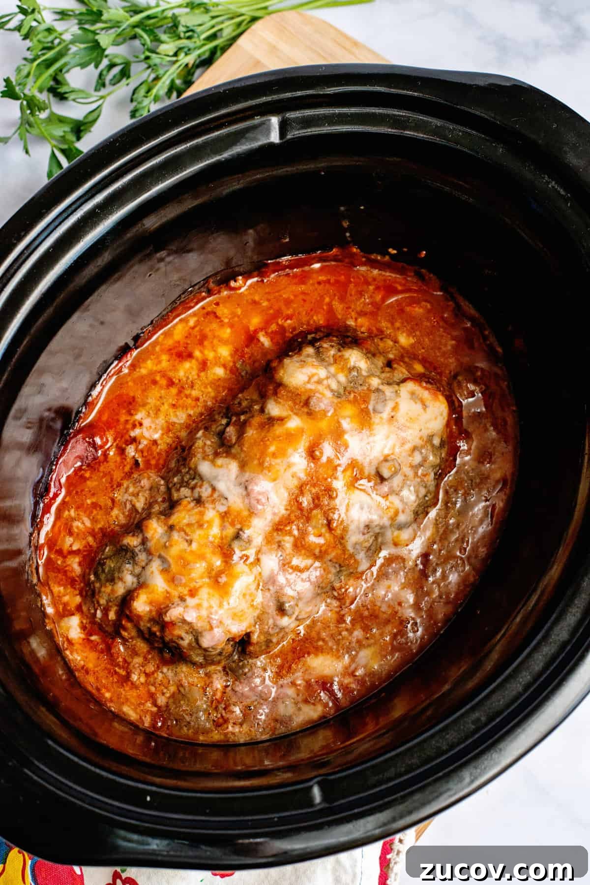 Classic Slow Cooker Meatloaf Recipe for Tender, Juicy Results 9 cover and cook on low for 8 hours