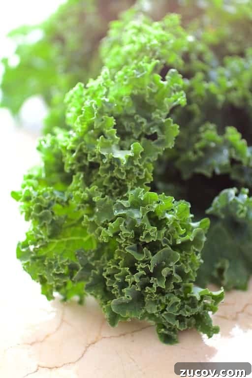 Close-up photo of kale.