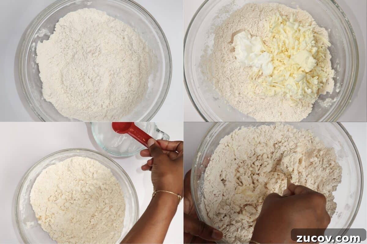 Authentic Jamaican Beef Patties Recipe: Flaky Pastry & Savory Filling 3 Dough ingredients in a bowl